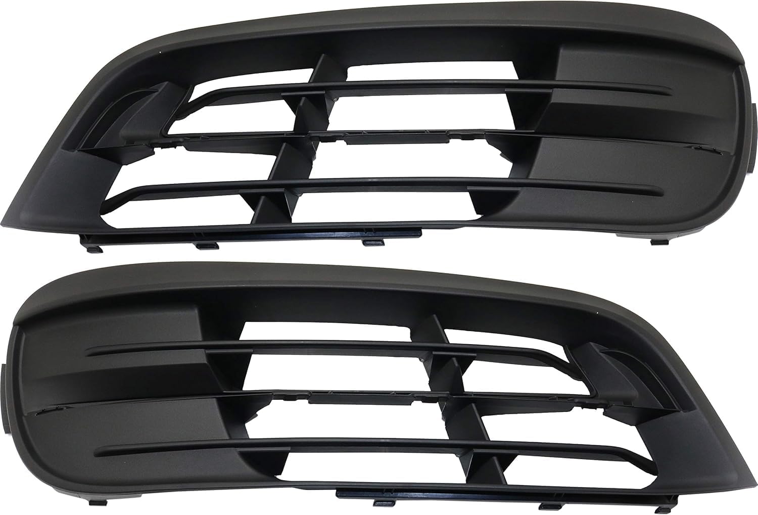 Set Of 2 Front Fog Light Cover Textured Right Passenger And Left Driver Side Direct Replacement Compatible With 2014-2016 BMW 5-Series BM1038165 BM1039165 51117331728 51117331727
