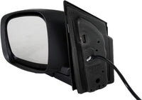Front Power Mirror Manual Folding Heated Textured Left Driver Side Direct Replacement Compatible With 2008-2019 Dodge Grand Caravan / 2008-2016 Chrysler Town & Country CH1320291