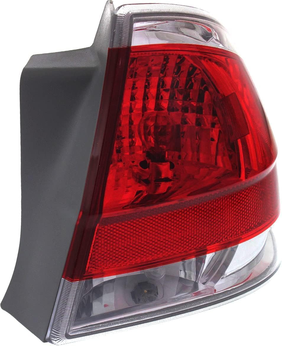 Tail Light Assembly Right Passenger Side With Chrome Insert Direct Replacement Compatible With 2009-2011 Ford Focus FO2801215 9S4Z13404D