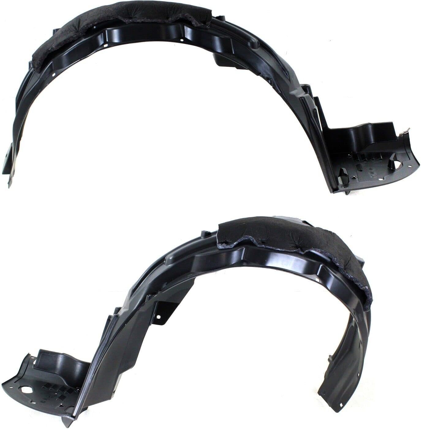 Set Of 2 Front Fender Liner Left Driver & Right Passenger Side Direct Replacement Compatible With 2008-2012 Honda Accord HO1248138 HO1249138 74150TA5A00 74100TA5A00