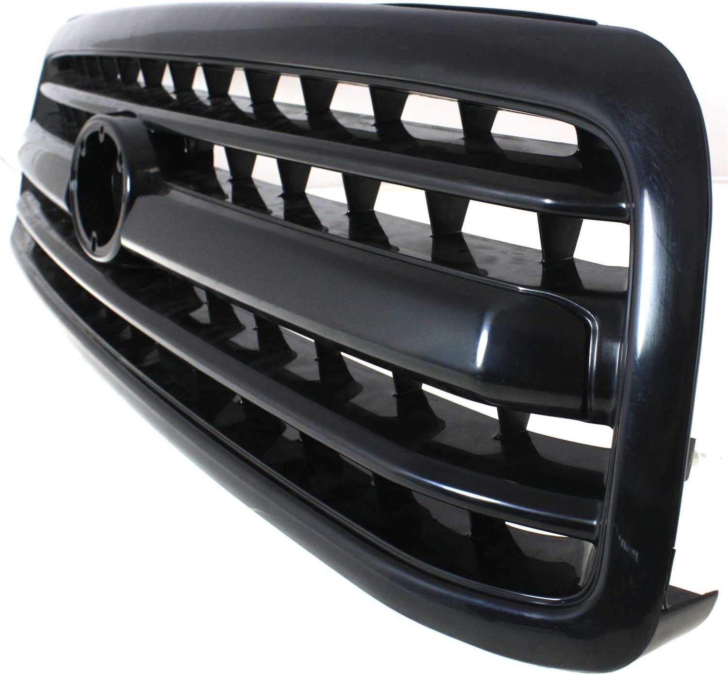 Front Grille Assembly Primed Shell And Insert Plastic Direct Replacement Compatible With 2000-2002 Toyota Tundra TO1200224 531000C010