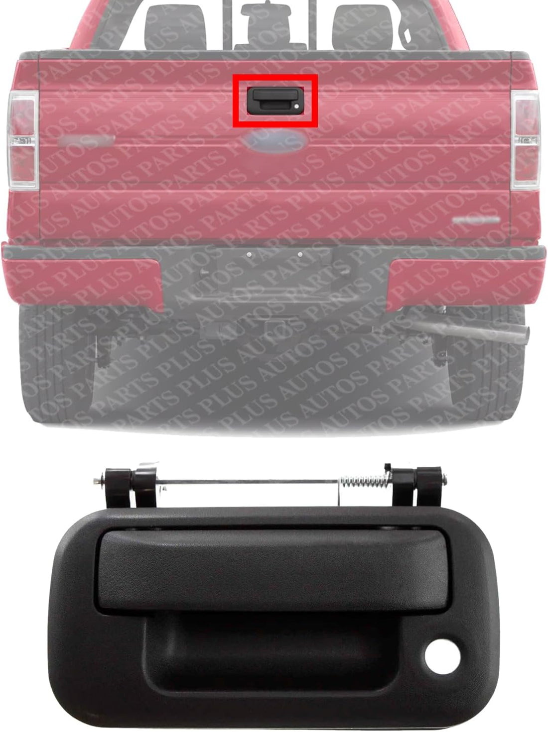 Tailgate Handle Textured Direct Replacement Compatible with 2004-2014 Ford F-150 FO1915111 4L3Z9943400AAA 8L3Z9943400AA