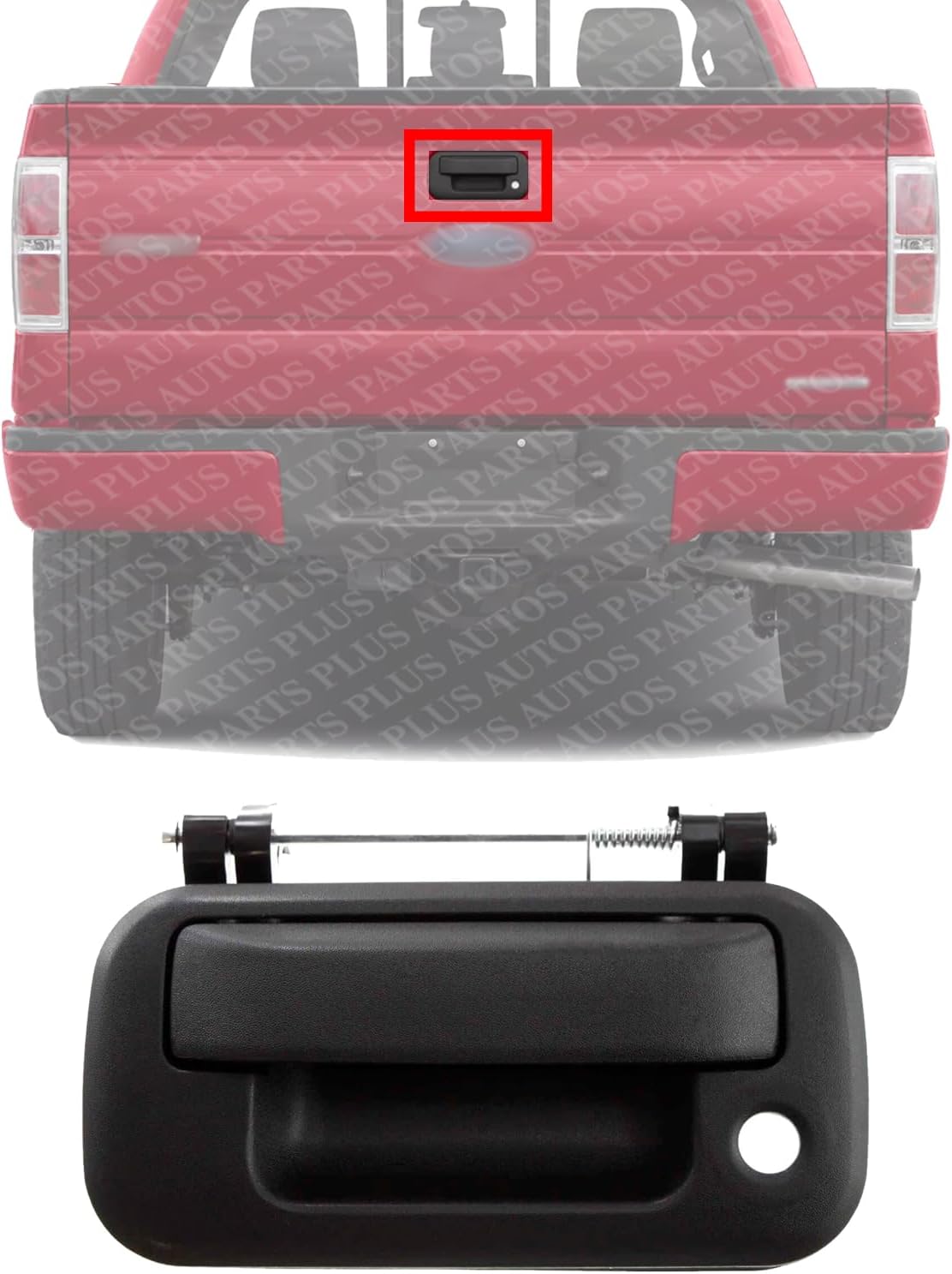 Tailgate Handle Textured Direct Replacement Compatible with 2004-2014 Ford F-150 FO1915111 4L3Z9943400AAA 8L3Z9943400AA