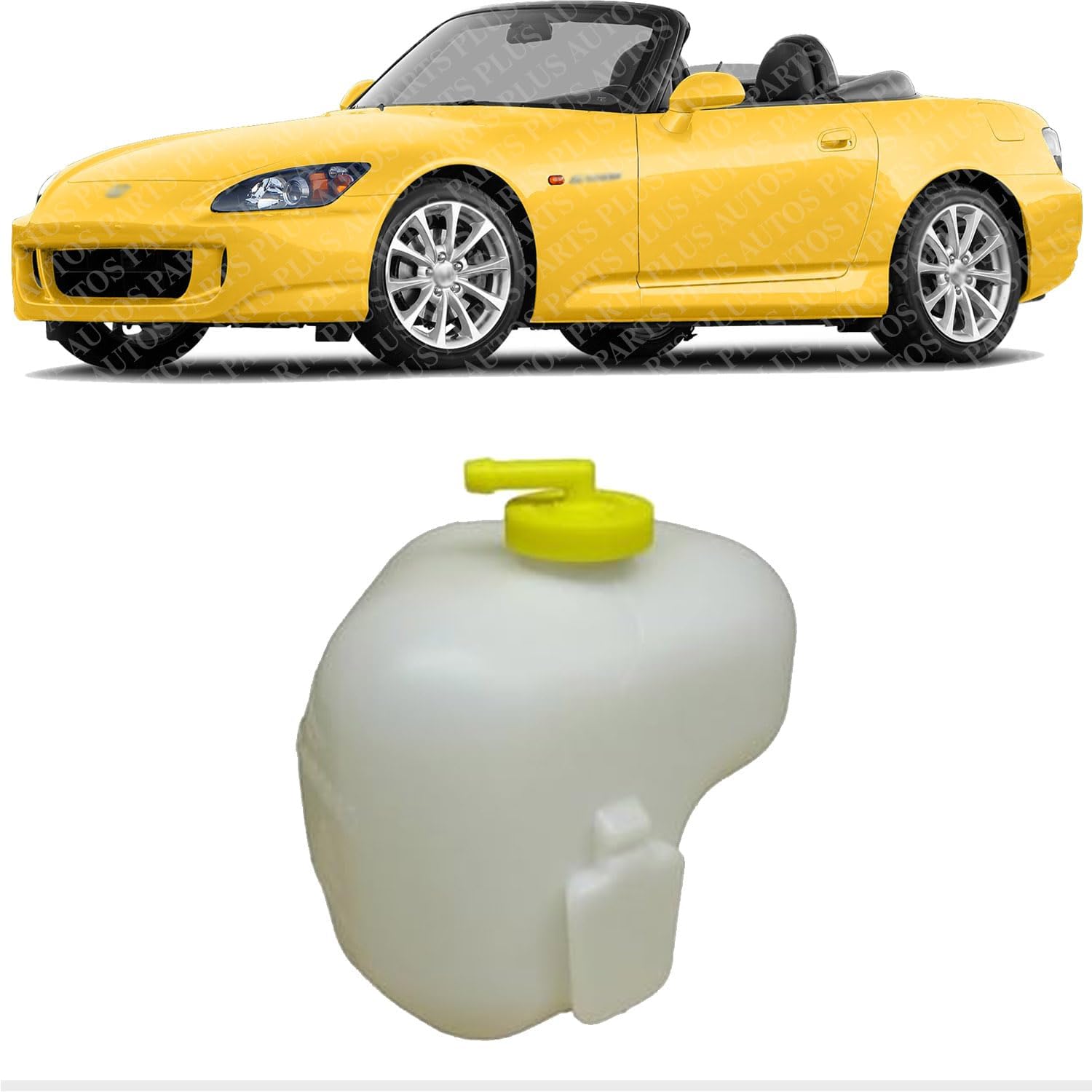 Front Coolant Reservoir With Cap Direct Replacement Compatible With 2000-2009 Honda S2000 HO3014125 19101PCX000