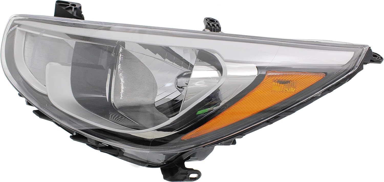 Front Head light Assembly Left Driver Side Direct Replacement Compatible With 2015-2017 Hyundai Accent HY2502192 921011R710