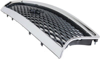 Front Grille Chrome Shell/Painted Gray Insert Direct Replacement Compatible With 2014-2017 Infiniti Q50 IN1200118 623104HB1B