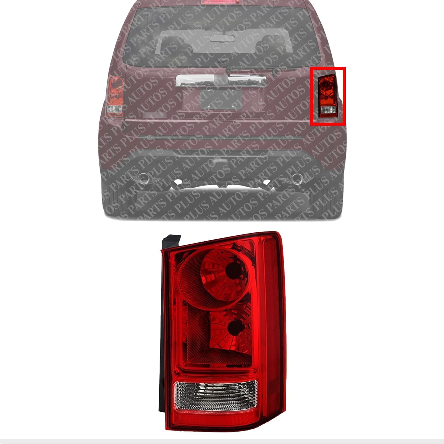 Tail Light Assembly Right Passenger Side Direct Replacement Compatible With 2009-2015 Honda Pilot HO2801174 33500SZAA02