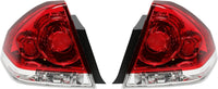 Set Of 2 Tail Light Assembly Left Driver & Right Passenger Side Direct Replacement Compatible With 2006-2013 Chevrolet Impala / 2014-2016 Limited GM2800193 GM2801193 25971598
