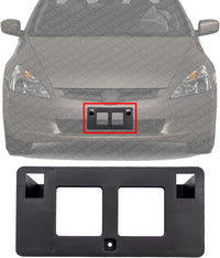 Front License Plate Bracket Plastic Direct Replacement Compatible with 2003-2005 Honda Accord HO1068118 71145SDAA00