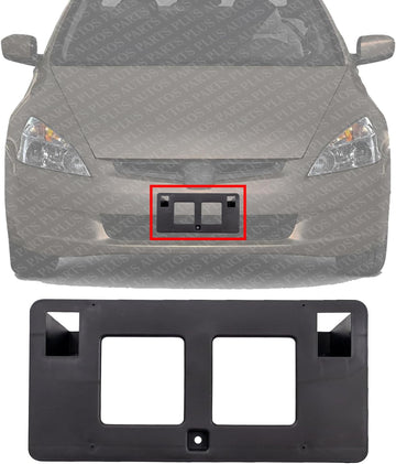 Front License Plate Bracket Plastic Direct Replacement Compatible with 2003-2005 Honda Accord HO1068118 71145SDAA00
