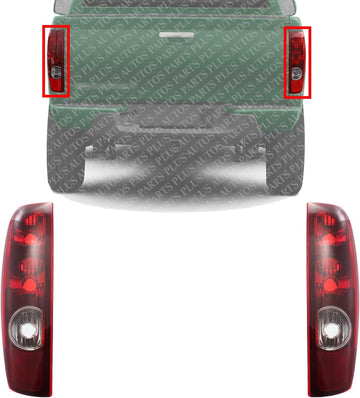 AUTOS PARTS PLUS Set Of 2 Tail Light Assembly Left Driver & Right Passenger Side Direct Replacement Compatible With 2004-2012 Chevrolet Colorado/GMC Canyon 20825942-PFM 19417443-PFM