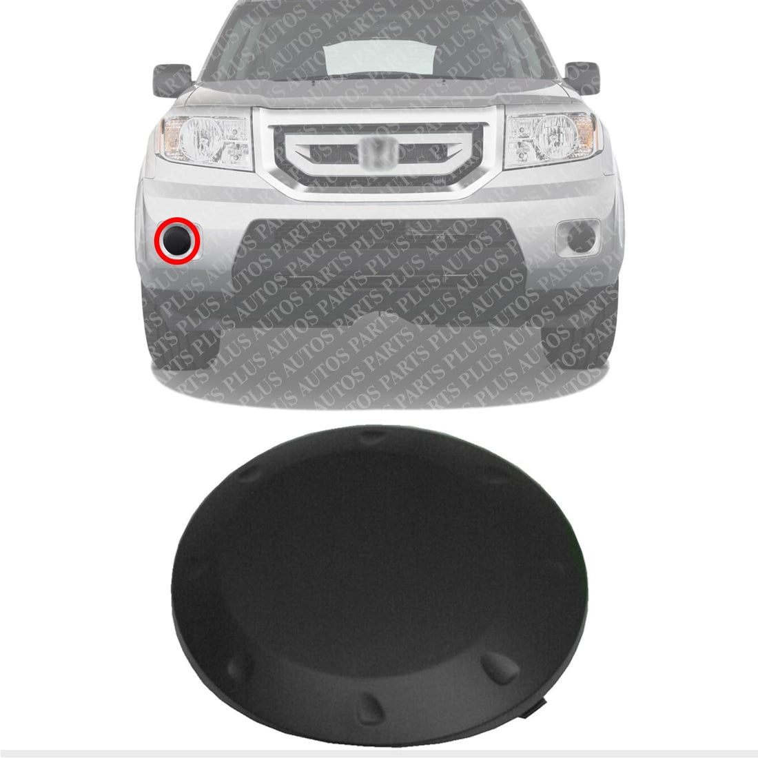 Front Fog Light Cover Primed Right Passenger Side Direct Replacement Compatible With 2009-2011 Honda Pilot HO1039102 71112SZAA00ZA