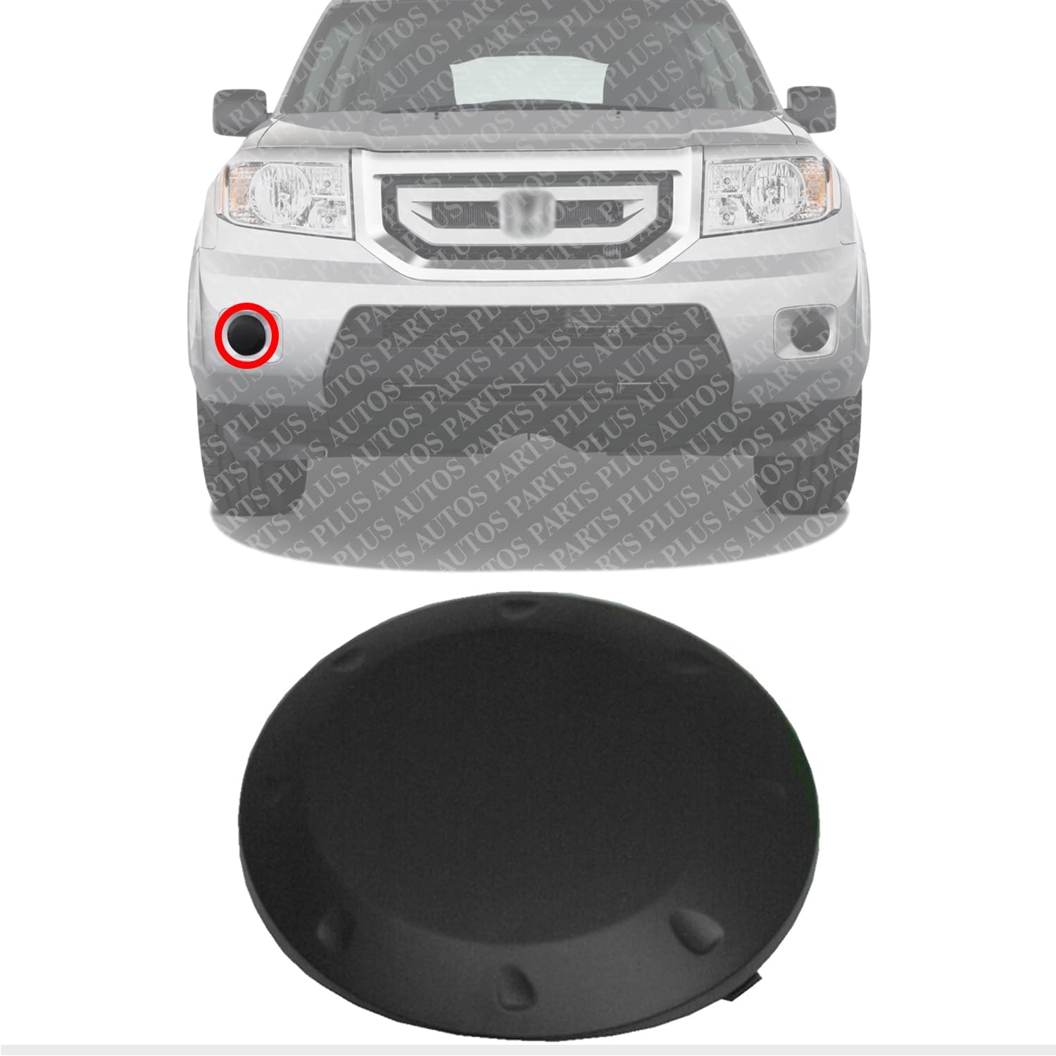 Front Fog Light Cover Primed Right Passenger Side Direct Replacement Compatible With 2009-2011 Honda Pilot HO1039102 71112SZAA00ZA