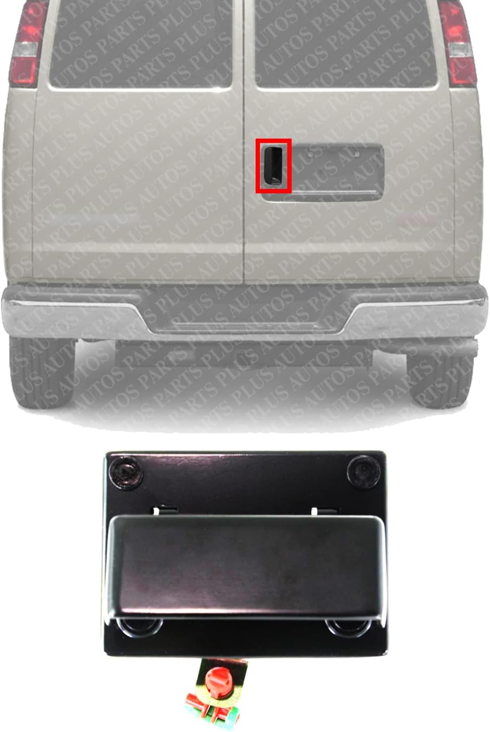 Rear Exterior Door Handle Right Passenger Side Direct Replacement Compatible with 1988-2005 GMC Safari/Chevrolet Astro / 1998-2020 Express/Savana GM1911100 25924082