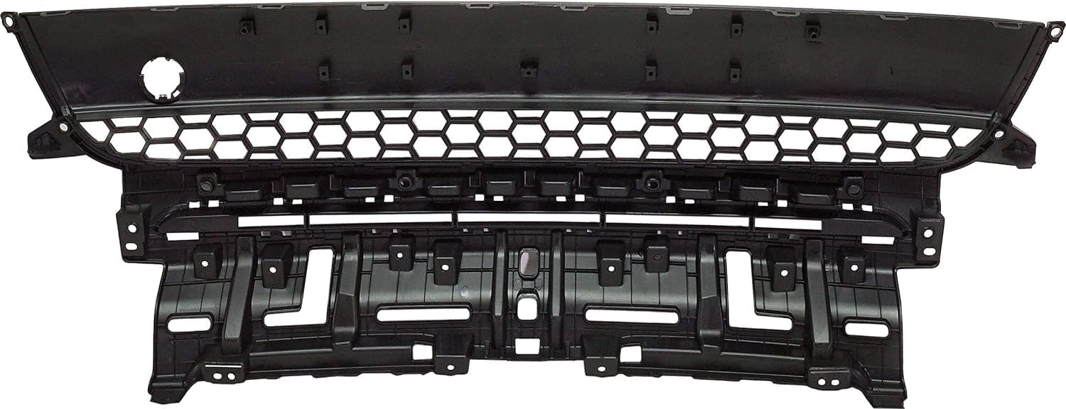Front Bumper Upper Grille Textured Direct Replacement Compatible With 2017-2019 Kia Soul KI1036136 86561B2500