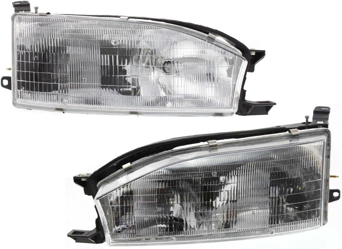 Set Of 2 Front Headlights Assembly Right Passenger & Left Driver Side Direct Replacement Compatible With 1992-1994 Toyota Camry TO2503105 TO2502105 8111006011 8115006011