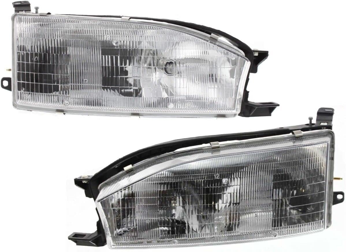 Set Of 2 Front Headlights Assembly Right Passenger & Left Driver Side Direct Replacement Compatible With 1992-1994 Toyota Camry TO2503105 TO2502105 8111006011 8115006011