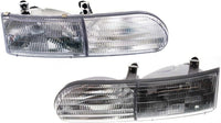 Set Of 2 Front Headlight Assembly Right Passenger & Left Driver Side Direct Replacement Compatible With 1992-1995 Ford Taurus FO2502117 FO2503111 F2DZ13008B F2DZ13008A