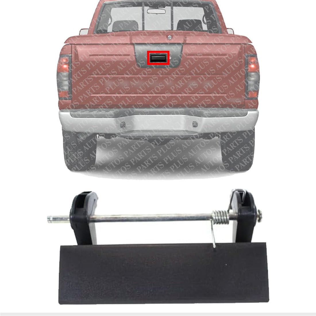 Tailgate Handle Textured Lever Only Direct Replacement Compatible with 2001-2004 Nissan Frontier NI1915112 906068Z400PFM 906068Z400-PFM