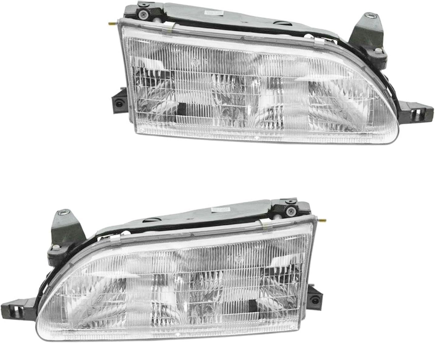 Set Of 2 Front Head Light Assembly Left Driver & Right Passenger Side Direct Replacement Compatible With 1993-1997 Toyota Corolla TO2503107 TO2502107 811101E221 811501A491