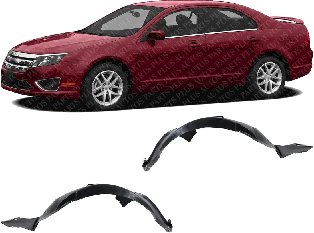 Set Of 2 Front Fender Liner Left Driver & Right Passenger Side Direct Replacement Compatible With 2010-2012 Ford Fusion FO1249143 FO1248143 AE5Z16102B AE5Z16103B