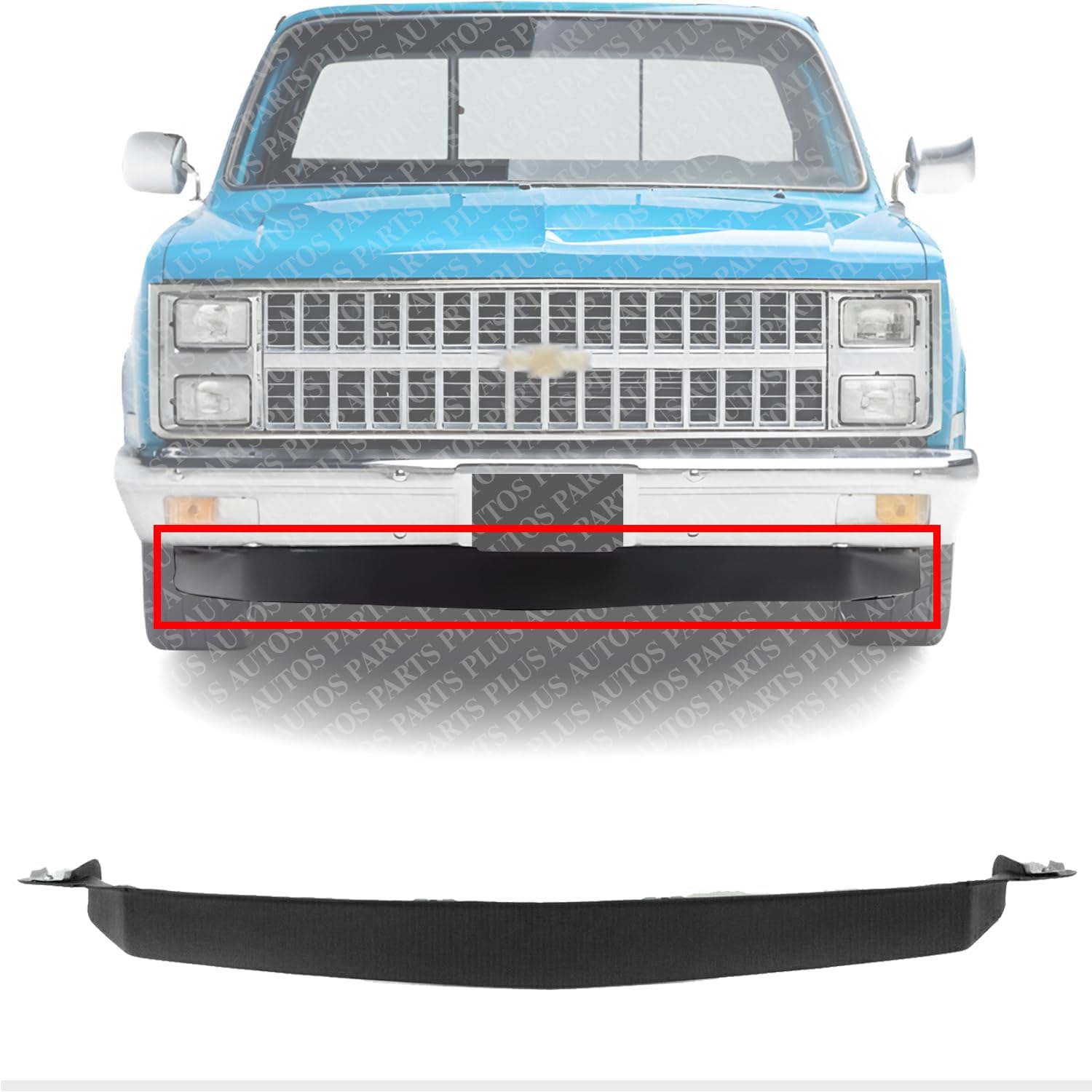 Front Bumper Lower Valance Air Deflector Primed Direct Replacement Compatible With 1981-1986 Chevrolet C/K Series 4WD GM1092123 15569086
