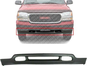 Front Bumper Lower Valance Air Deflector Primed with Tow hook Holes Direct Replacement Compatible With 1999-2002 GMC Sierra / 2001-2006 Yukon GM1092171 88980802
