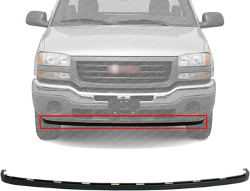 Front Bumper Lower Valance Air Deflector Extension Textured Plastic Direct Replacement Compatible With 2003-2006 GMC Sierra 1500 2500HD 3500 GM1092201 10386200