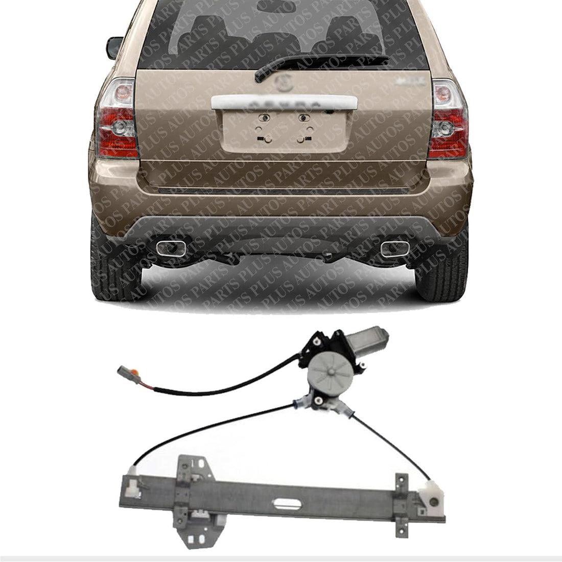 Rear Window Regulator with Motor Right Passenger Side Direct Replacement Compatible with 2001-2006 Acura MDX AC1551102 72710S3VA03
