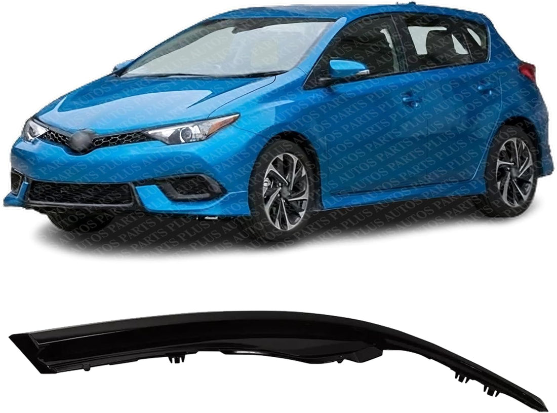 Front Head Light Molding Primed Left Driver Side Direct Replacement Compatible With 2017-2018 Toyota Corolla iM / 2016 Scion TO2510105 5318212060