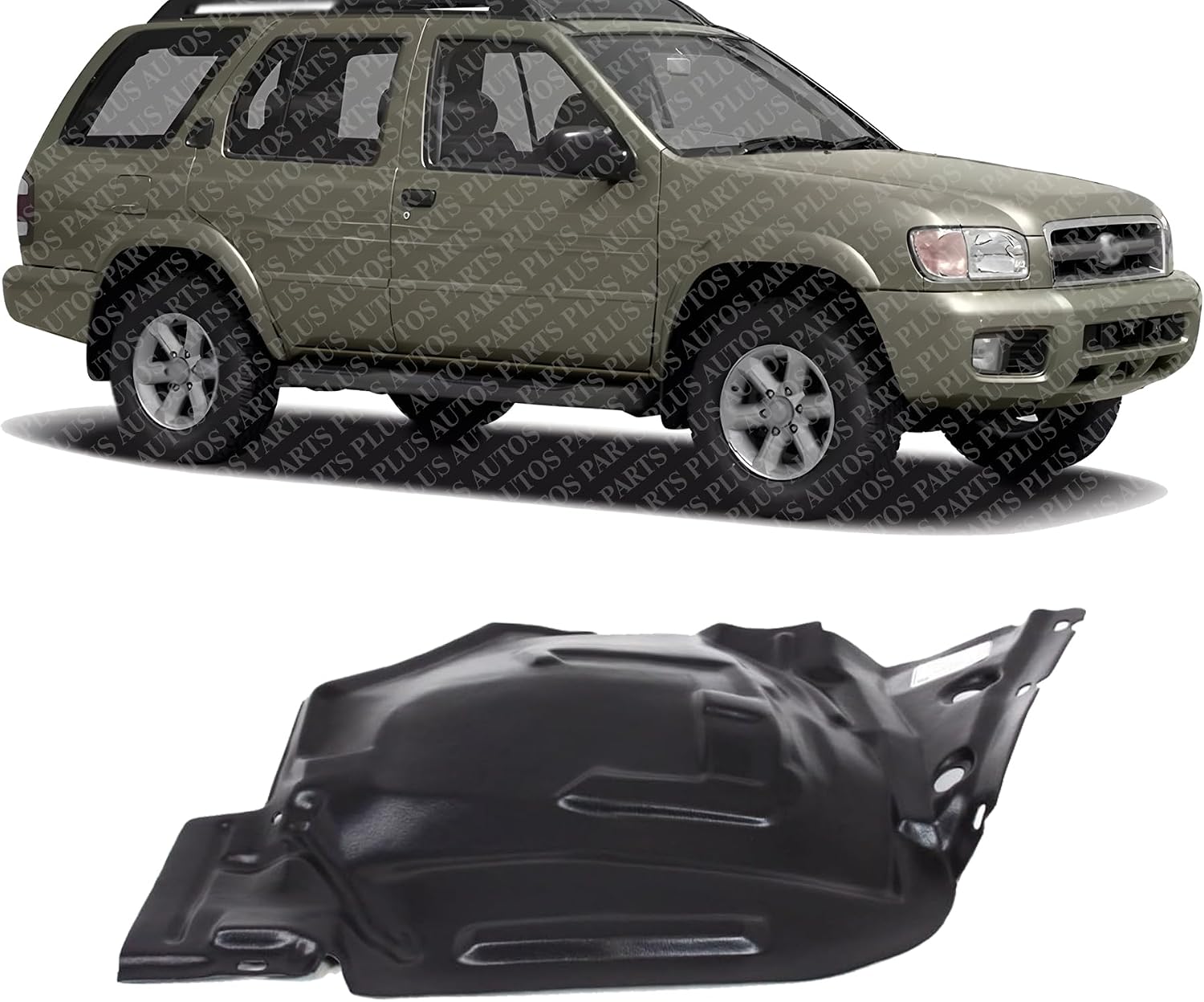 Front Section Fender Liner Right Passenger Side Direct Replacement Compatible With 1999-2004 Nissan Pathfinder NI1251114 638442W100