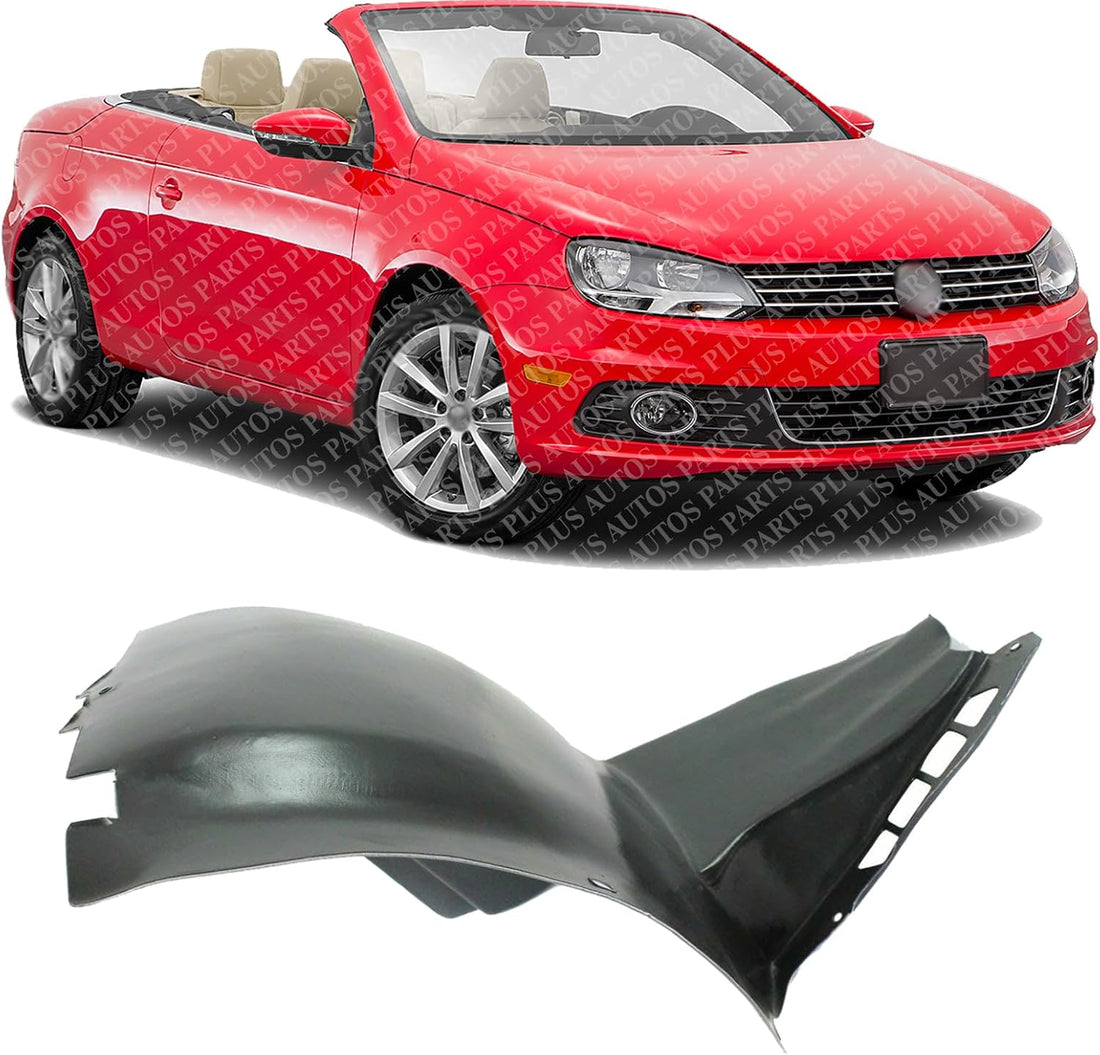 Front Section Fender Liner Right Passenger Side Direct Replacement Compatible With 2007-2016 Volkswagen Eos VW1249106 1Q0805912C 1Q0805912A