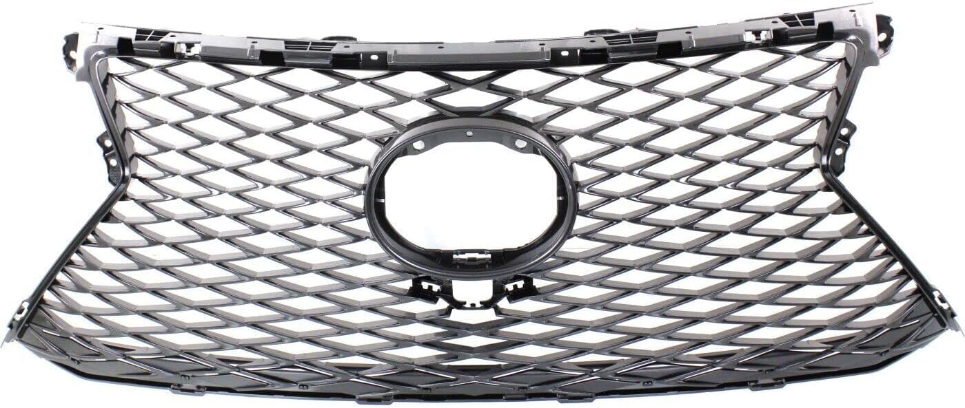 Front Grille Painted Silver Shell and Insert Direct Replacement Compatible With 2015-2017 Lexus NX200t LX1200173 5311178060