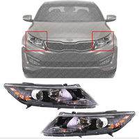 Set Of 2 Front Head LightAssembly Right Passenger & Left Driver Side Direct Replacement Compatible With 2012-2013 Kia Optima KI2503157 KI2502157 921024C000 921014C000