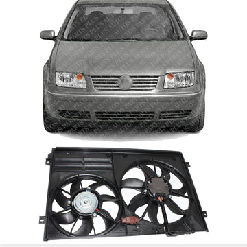 Radiator Condenser Cooling Fan Assembly Direct Replacement Compatible with 2005-2016 Volkswagen Jetta VW3117106 1K0121205AJ-PFM 1K0959455ET