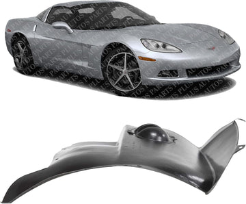 Front Section Fender Liner Right Passenger Side Direct Replacement Compatible With 2005-2013 Chevrolet Corvette GM1249176 15233300