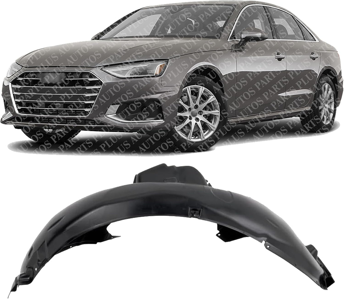 Front Fender Liner Left Driver Side Direct Replacement Compatible With 2020-2021 Audi A4 / S4 AU1248151 8W0821171G