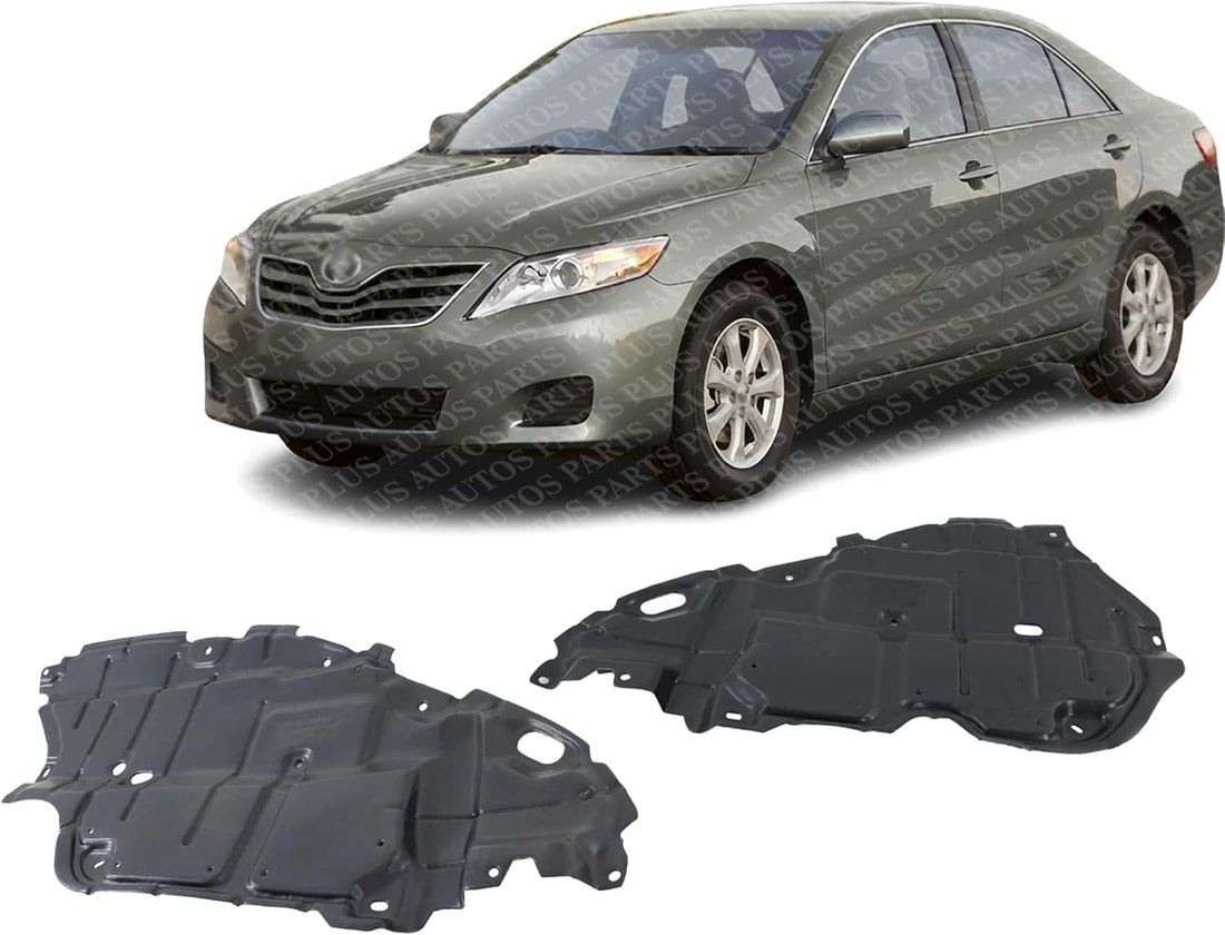 Set of 2 Front Engine Splash Shield Under Cover Left Driver & Right Passenger Side Direct Replacement Compatible with 2007-2011 Toyota Camry ‎‎TO1228171 TO1228170 5144106110