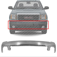 Front Bumper Chrome Steel Direct Replacement Compatible With 2007-2013 GMC Sierra 1500 GM1002833 15901505