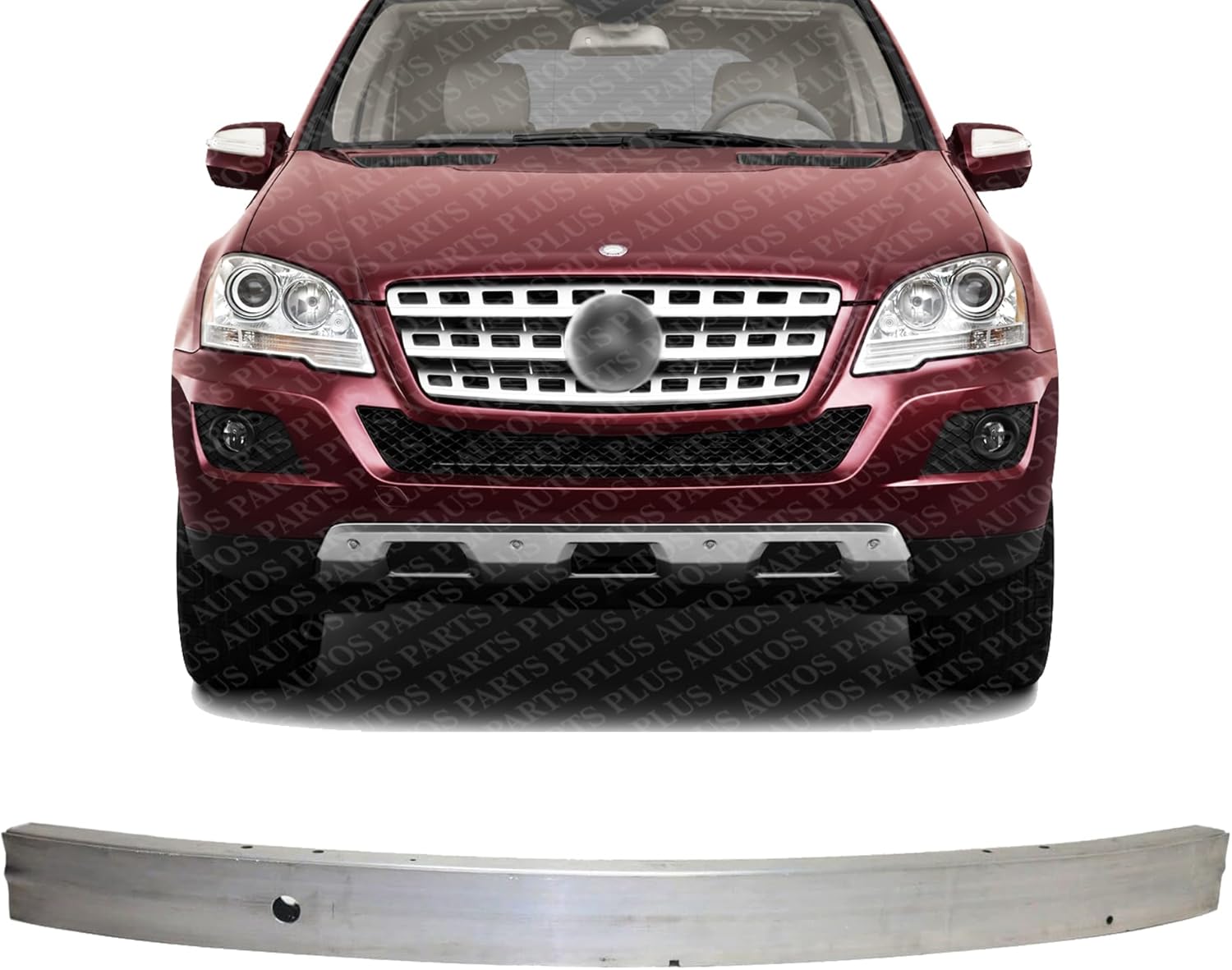 Front Bumper Reinforcement Aluminum Direct Replacement Compatible With 2006-2011 Mercedes Benz ML-Class/GL-Class MB4150102 1646201234