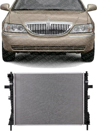 Front Radiator Aluminum Core Direct Replacement Compatible With 2003-2005 Lincoln Town Car FO3010245 H2MZ8005Z