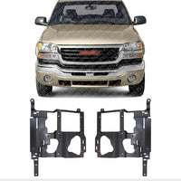 Set of 2 Head Light Support Bracket Left Driver & Right Passenger Side Direct Replacement Compatible with 2003-2006 GMC Sierra 1500 2500HD 3500 GM1221133 GM1221132 15798924 15798923