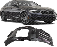 Front Fender Liner Middle Section Right Passenger Side Direct Replacement Compatible With 2017-2023 BMW 5-Series BM1249157 51717340786