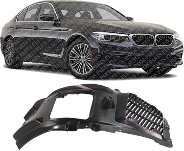 Front Fender Liner Middle Section Right Passenger Side Direct Replacement Compatible With 2017-2023 BMW 5-Series BM1249157 51717340786