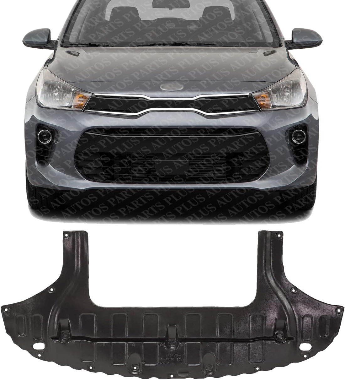 Front Engine Splash Shield Under Cover Direct Replacement Compatible with 2018-2019 Kia Rio KI1228161 29110H9000