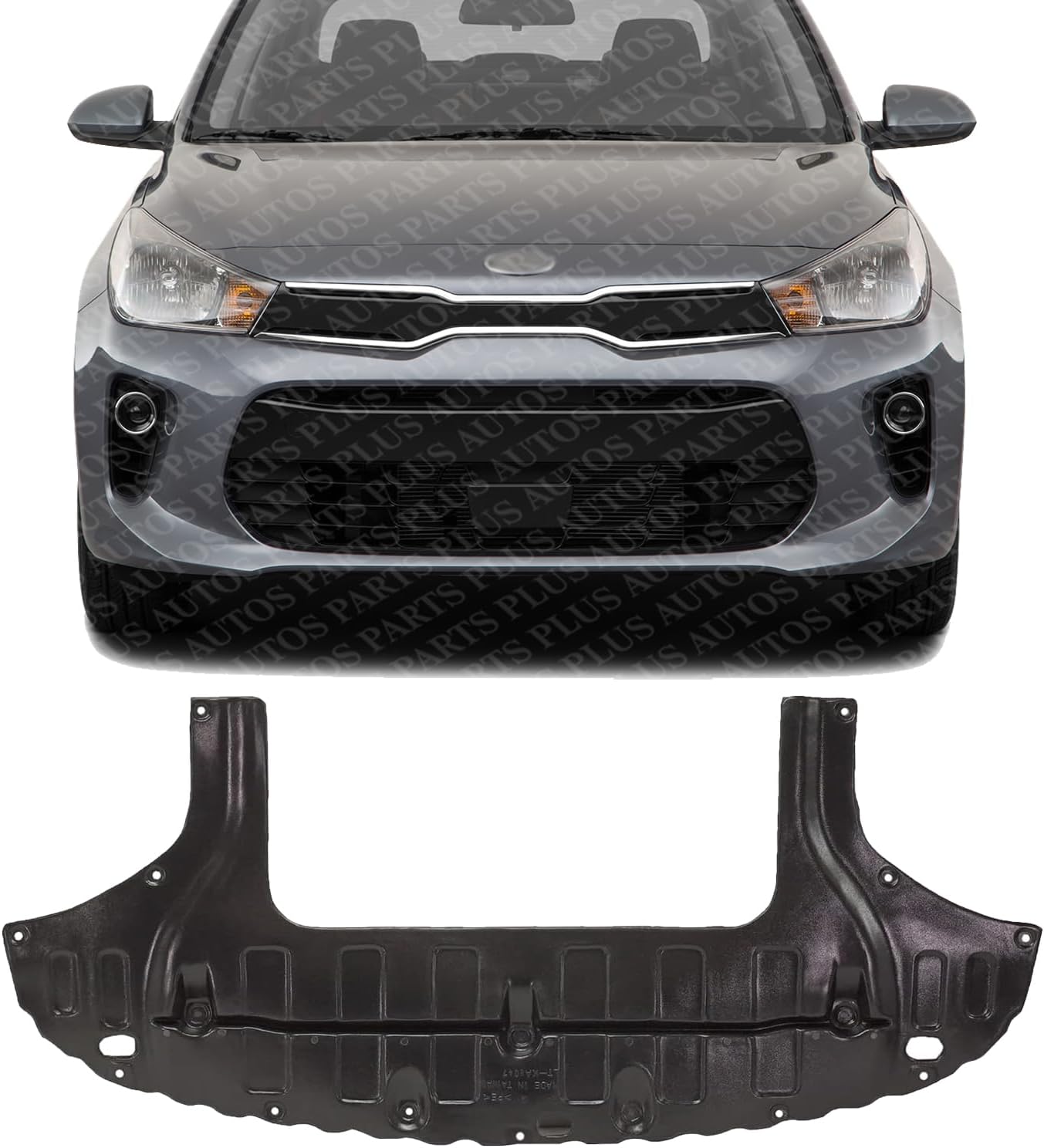 Front Engine Splash Shield Under Cover Direct Replacement Compatible with 2018-2019 Kia Rio KI1228161 29110H9000