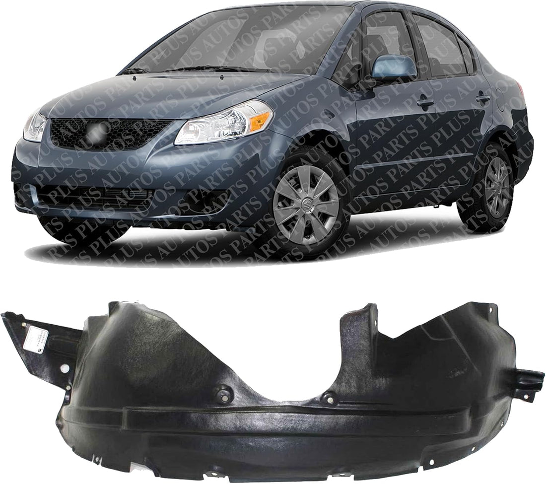 Front Fender Liner Left Driver Side Direct Replacement Compatible With 2007-2009 Suzuki SX4 SZ1248118 7232280J00