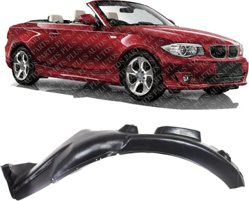 Front Fender Liner Rear Section Left Driver Side Direct Replacement Compatible With 2008-2013 BMW 1-Series BM1249105 51717166244