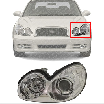 Front Head Light Assembly Left Driver Side Direct Replacement Compatible With 2002-2005 Hyundai Sonata HY2502126 921013D050