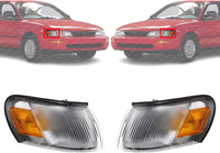 Set Of 2 Front Corner Light Assembly Left Driver & Right Passenger Side Direct Replacement Compatible With 1993-1997 Toyota Corolla TO2550106 TO2551106 8161012600 8162012600